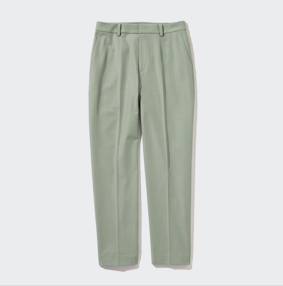 Uniqlo Green Work Trousers With 2-Way Stretch (XS)